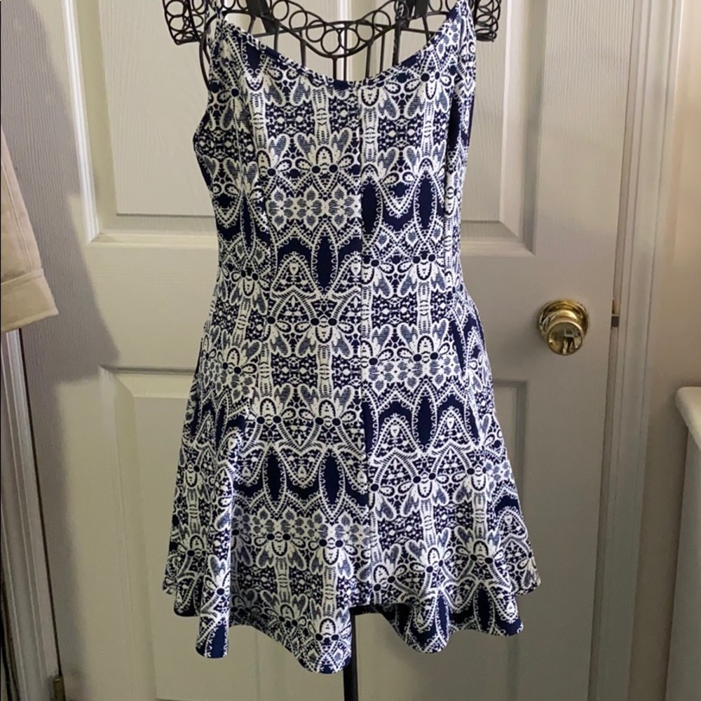 Mezzanine Blue and White Romper